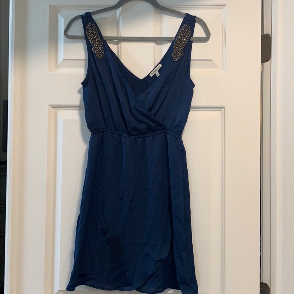 Silky Blue mini babydoll dress